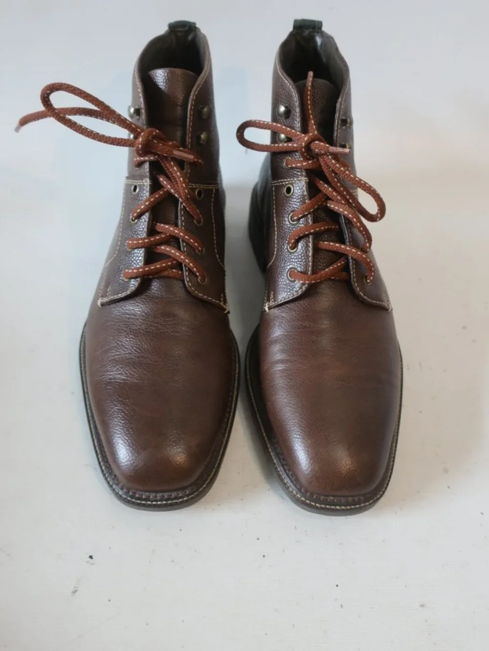 Mens Cole Haan Brown Pebbled Leather Chukka Ankle Boots 9.5